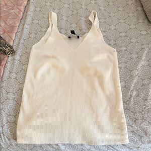 Express Cream Ribbed Camisole Top